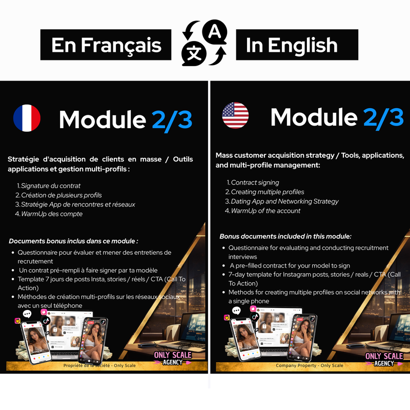 Guide complet Onlyfans manager,Recrutement,contrat,acquisition clients,stratégie chatting,script